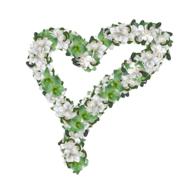 flowers white white green heart