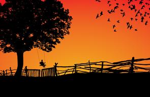 Silhouette Sunset Dawn
