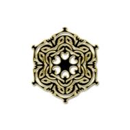 mandala floral pattern gold black