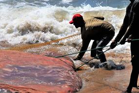 Fisherman In The Water Ocean