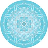pattern flower circle blue symbol