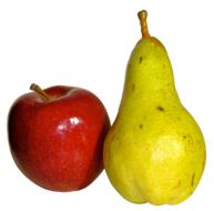 Sweet pear and apple