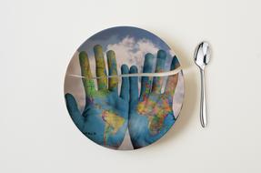 beautifully decorated plate with a picture