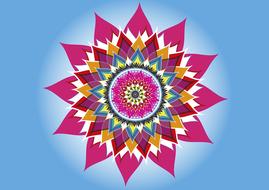 pink lotus flower line graphic