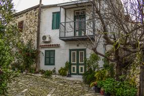 traditional architecture in vavla village, cyprus