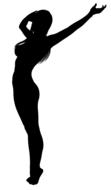 girl silhouette black