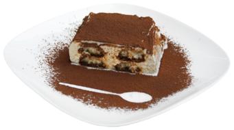spoon near the chocolate dessert