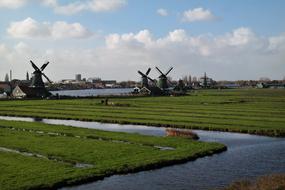 Windmills Landscape Mill