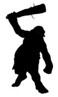 silhouette troll ork fighter