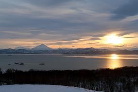 Avacha Bay Sea Sunset Viluchinsky