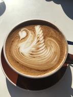 foamy sweet coffee hot