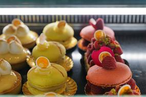 colored sweet cupcakes