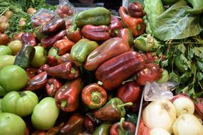 delicious vegetables at the market