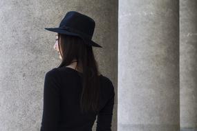 model Girl Black hat