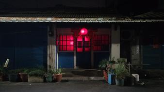 Building House Outdoor at night