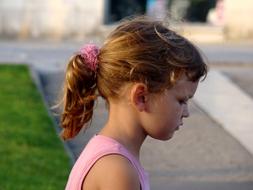 Summer Outdoors girl pink dress