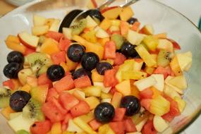 Fresh sweet fruit salad