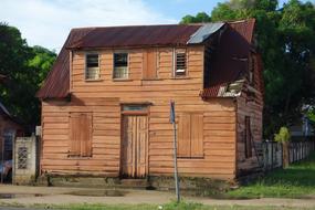 shuttered wooden house in paramaribo