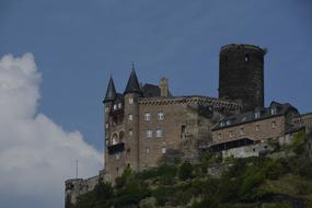 Castle Middle Ages over the rhine