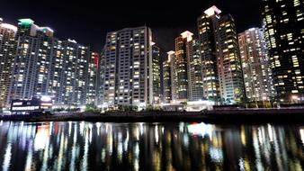 Korea Haeundae Beach Busan Night