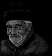 Black White man face