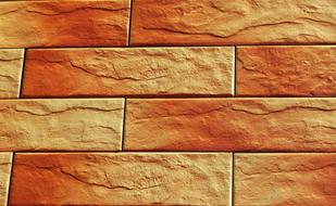 orange facade tiles