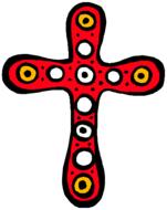 cross vintage christian red