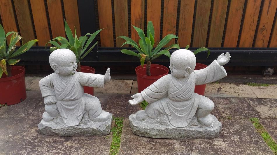 Novice Monk Stone Carving
