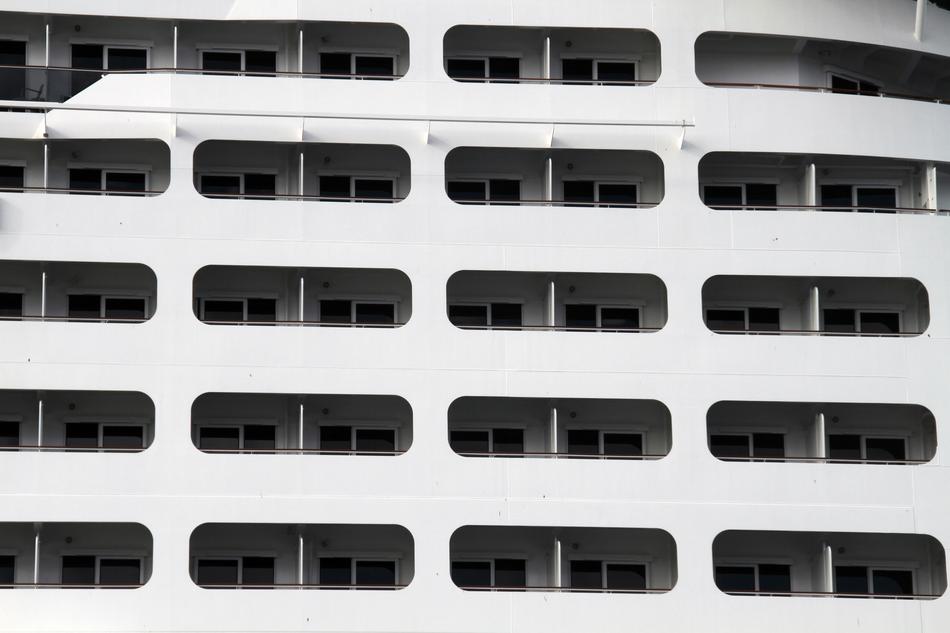 oval windows on a cruise ship