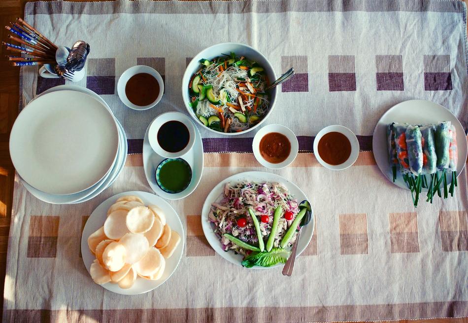 table of delicious dishes