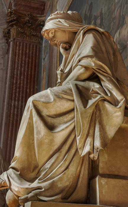 Church Statue Thinking
