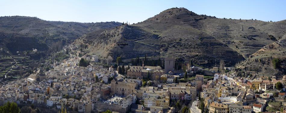 Mountain village Panoramic Landscape view