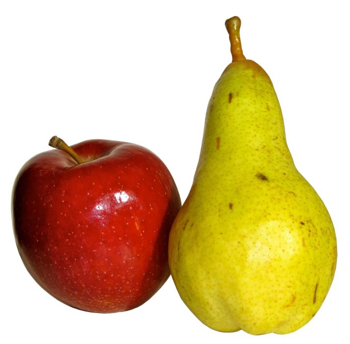 Sweet pear and apple