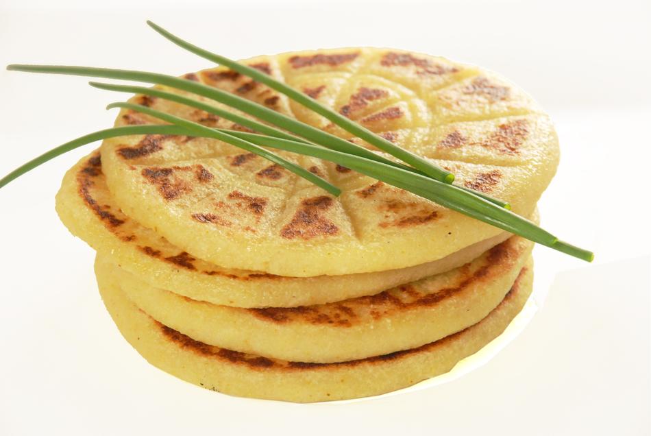 potato pancakes on a white background