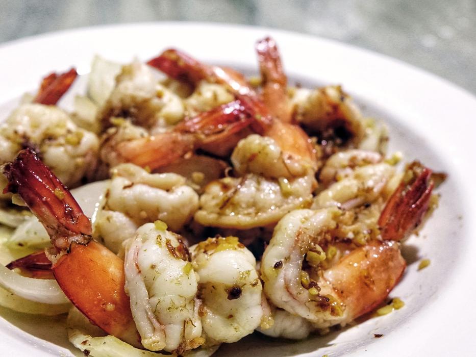 boiled shrimp with spices