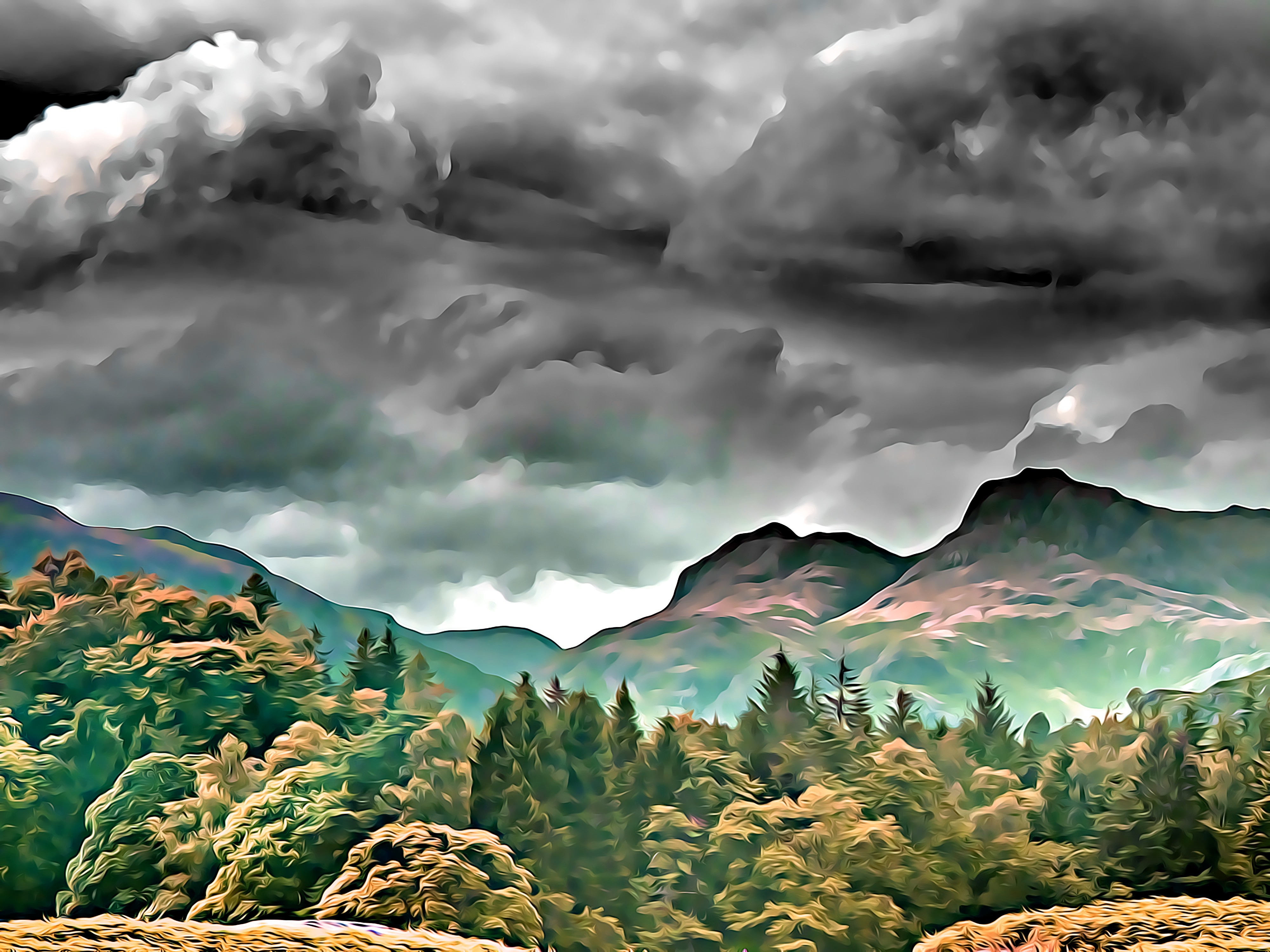 Langdale landscape lake district free image download