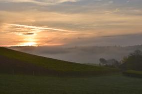 Autumn Landscape Fog