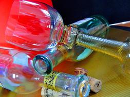 Glass Background Bottle