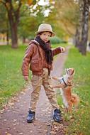 Boy Dog and Small Pug