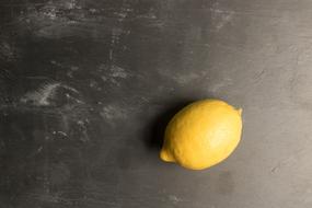 lonely lemon on the table