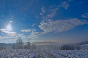 Winter Landscape The Sun