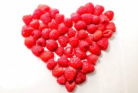 Raspberry heart pattern
