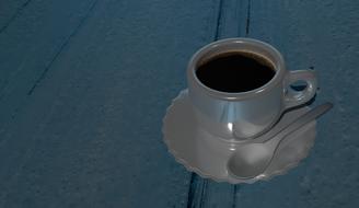 hot drink in a porcelain mug