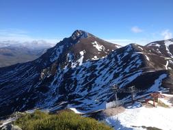Summit Mountain at sunny day