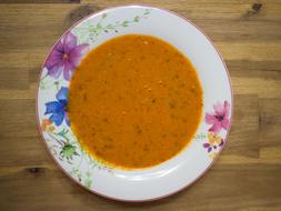 Pumpkin hot soup with spices