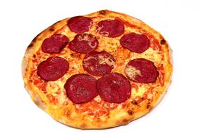 salami pizza is delicious