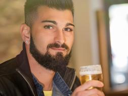 Portrait of Adult with beer