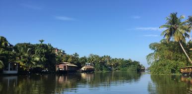 Scenic view of river in kerala