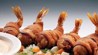 fried shrimp with sauce
