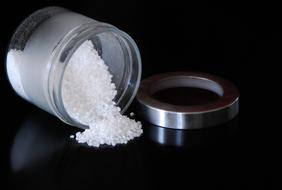 glass jar of salt